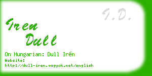 iren dull business card